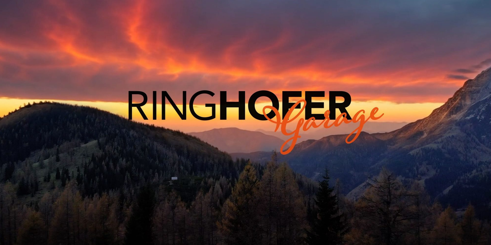 Ringhofer Garage Logo vor Alpen